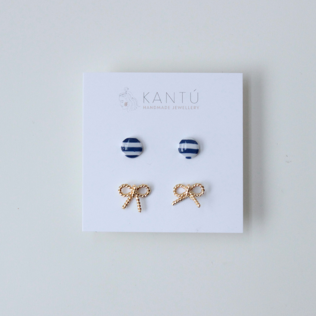 Pendientes Navy StudPack