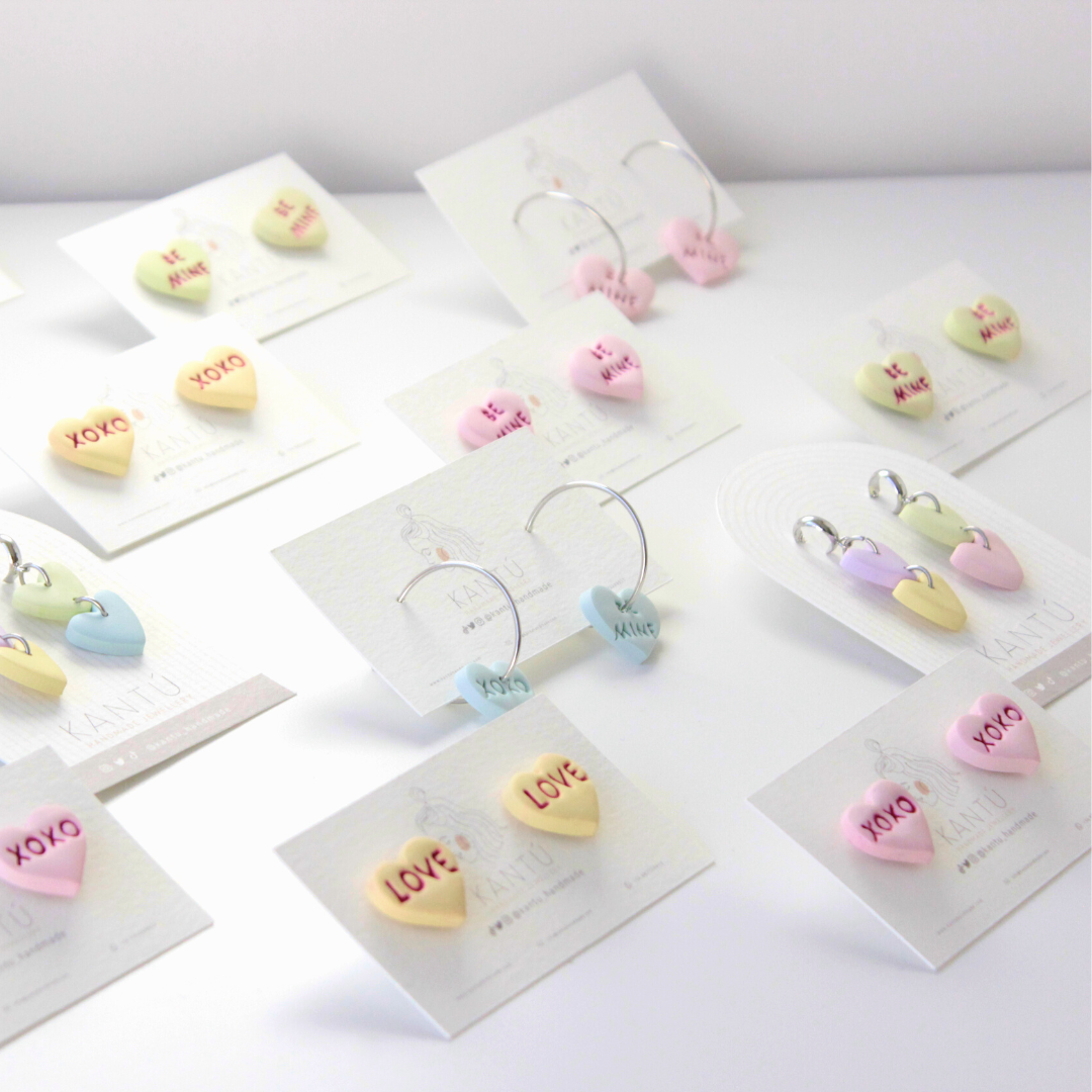 Pendientes Corazón de Caramelo