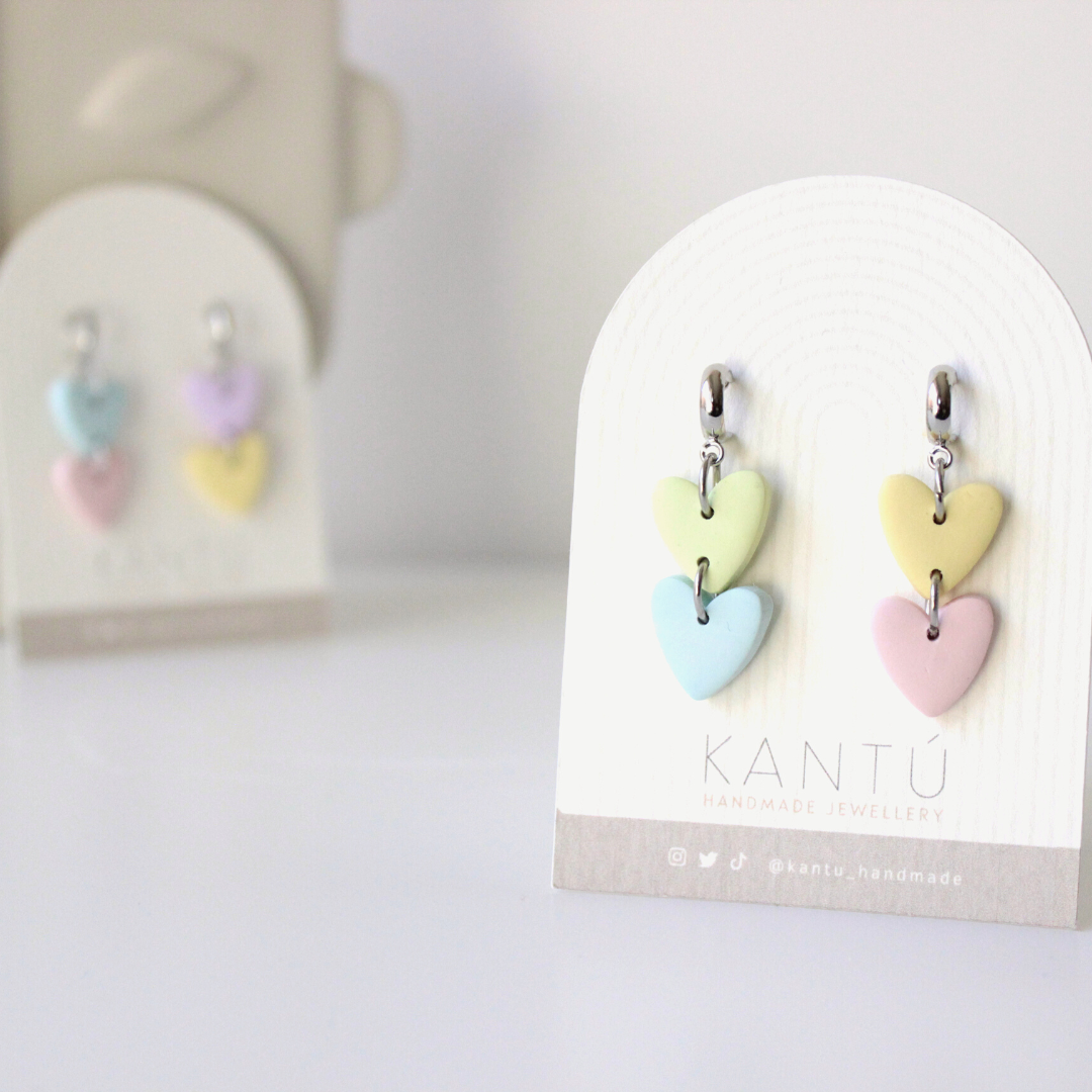 Pendientes Doble Corazón