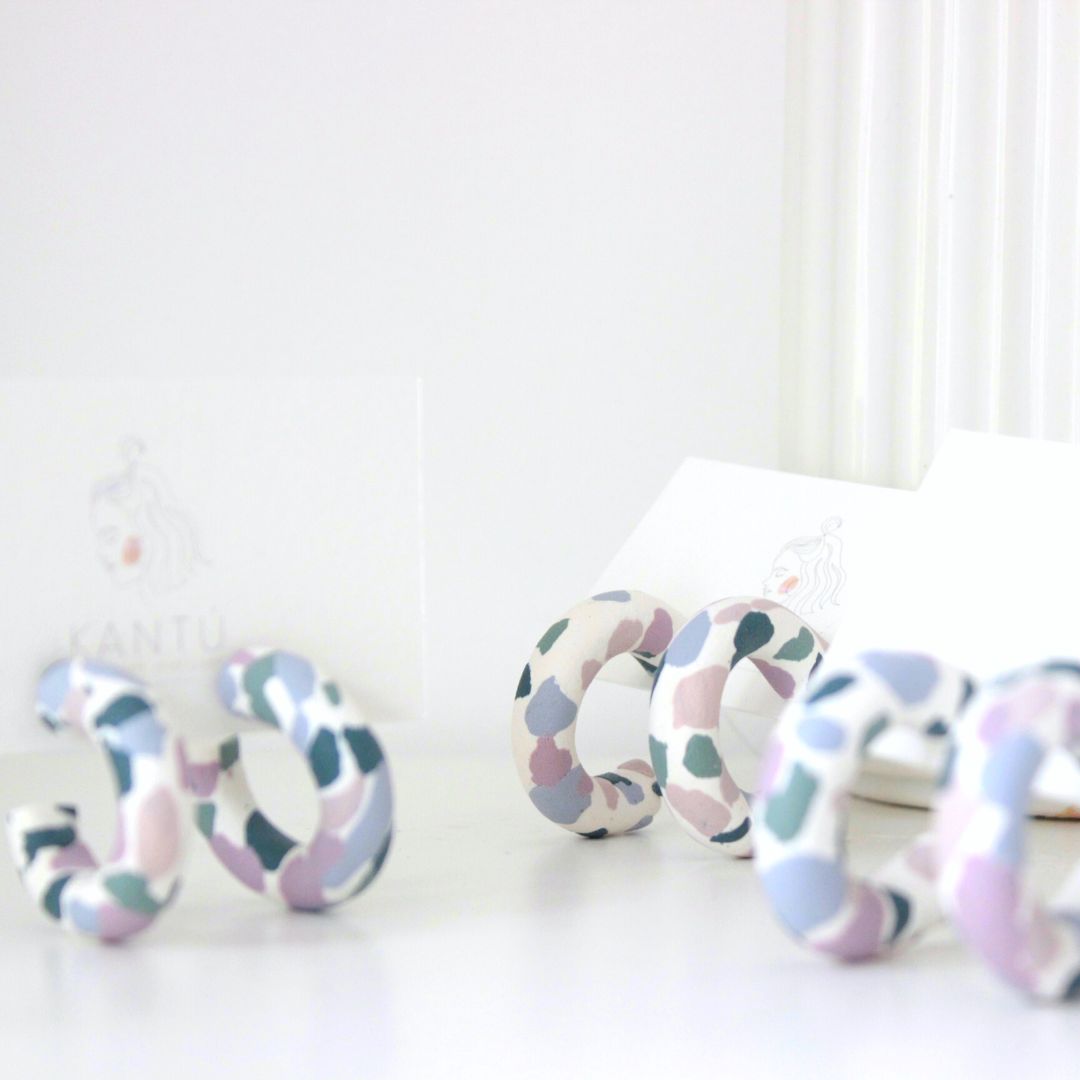 Pendientes Aro Terrazo Mini